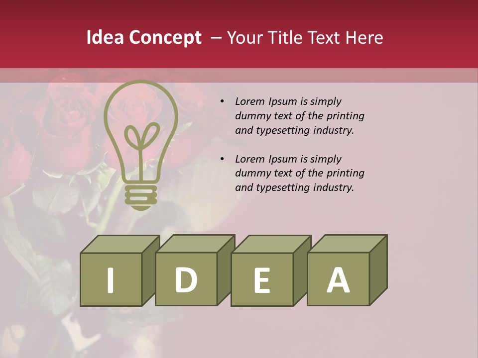 Romantic Color Vase PowerPoint Template