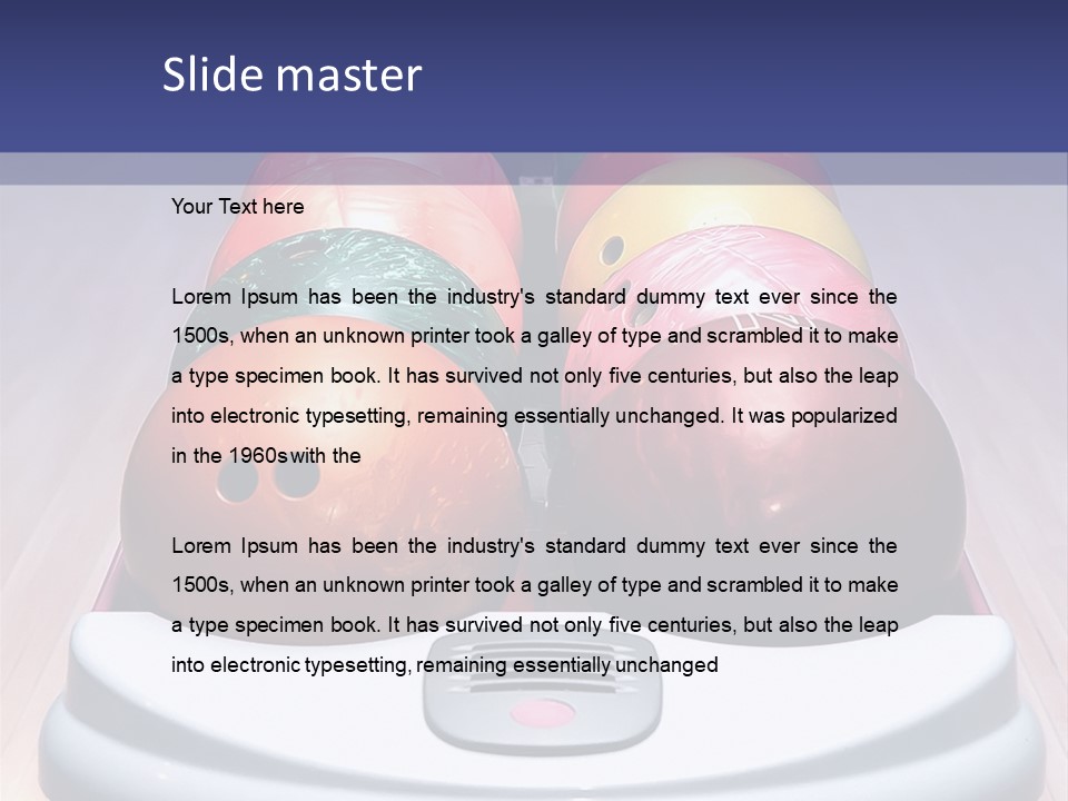 Ball Horizontal Pink PowerPoint Template