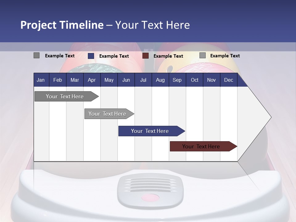 Ball Horizontal Pink PowerPoint Template