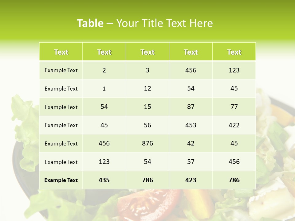 Vegetarian Bright Nutritious PowerPoint Template
