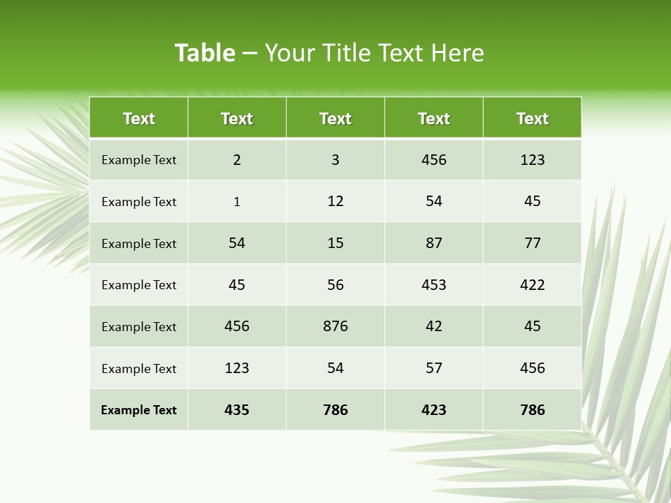 Tropical Pattern Background PowerPoint Template