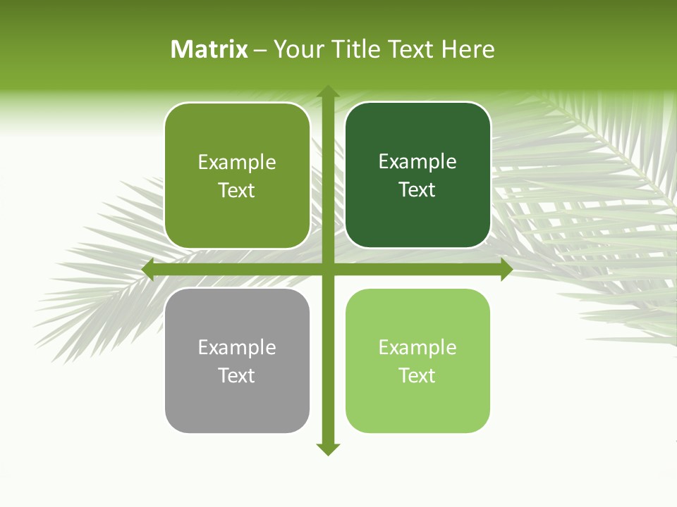 Vein Pattern Cycad PowerPoint Template