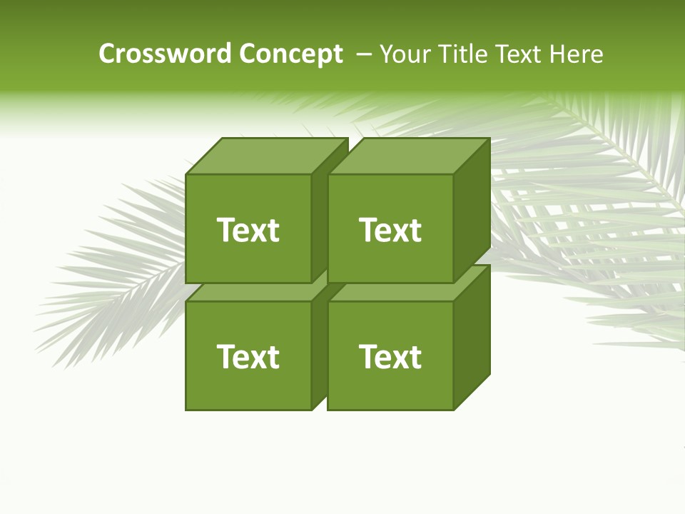 Vein Pattern Cycad PowerPoint Template