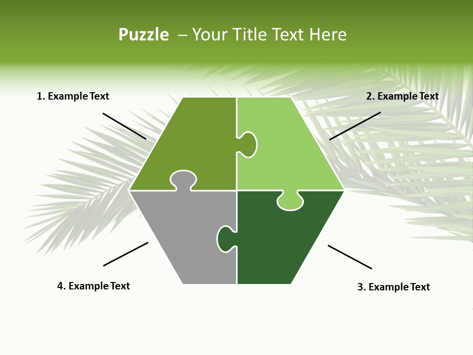 Vein Pattern Cycad PowerPoint Template