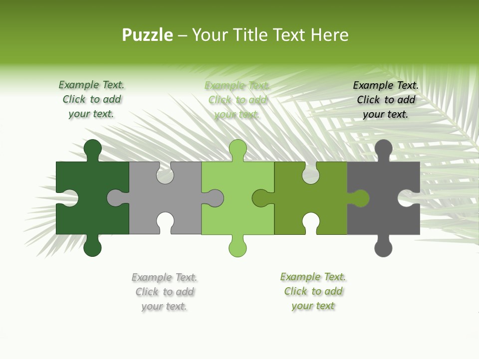 Vein Pattern Cycad PowerPoint Template