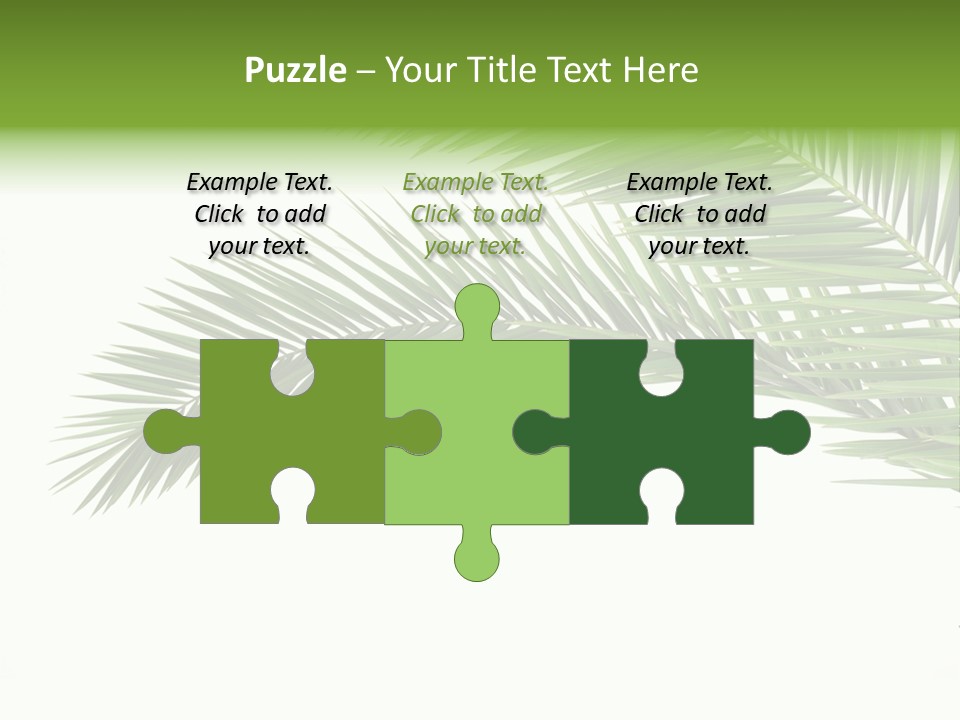 Vein Pattern Cycad PowerPoint Template