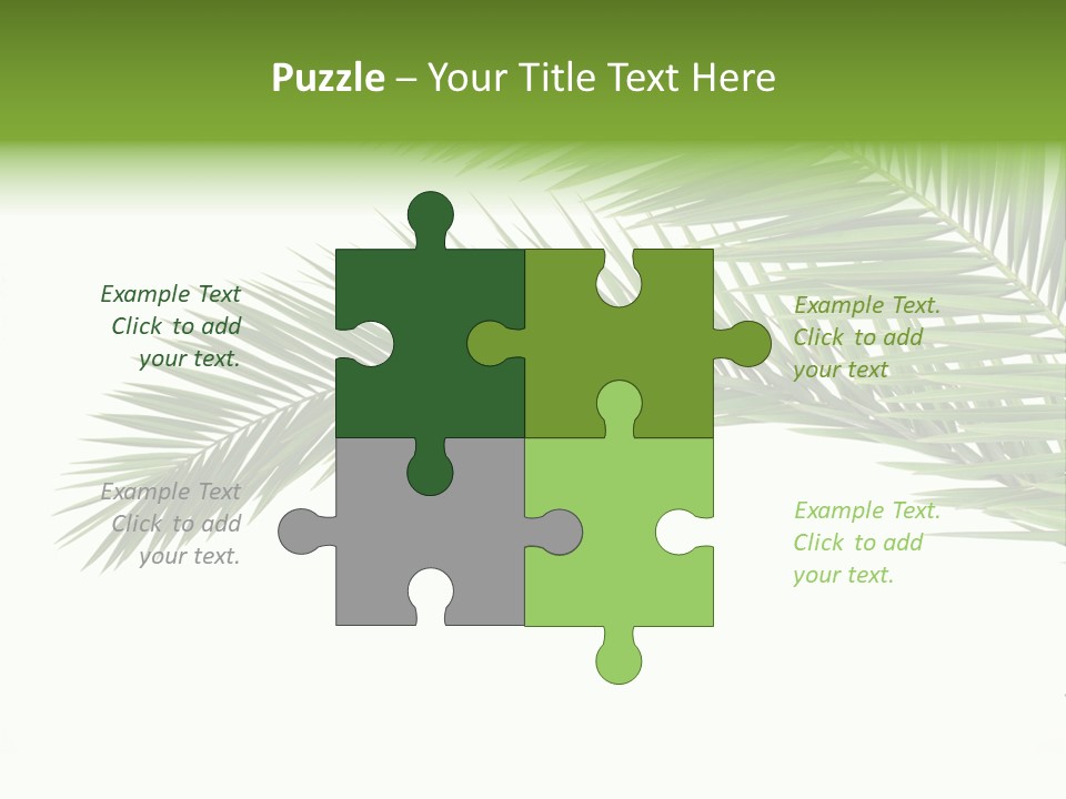 Vein Pattern Cycad PowerPoint Template