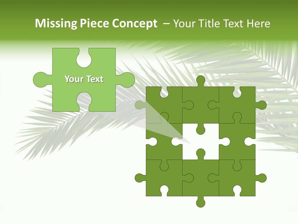 Vein Pattern Cycad PowerPoint Template