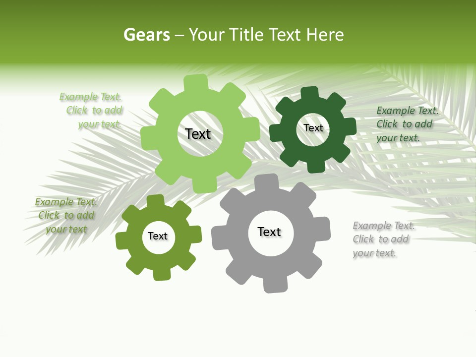 Vein Pattern Cycad PowerPoint Template