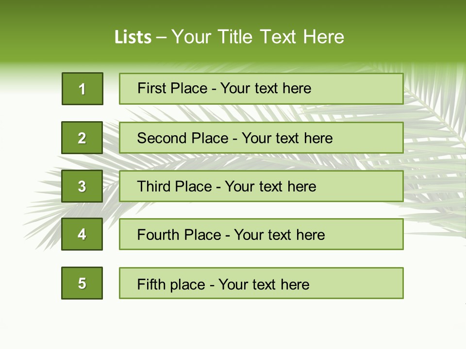 Vein Pattern Cycad PowerPoint Template