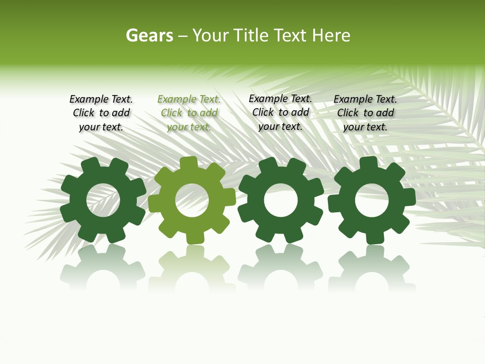 Vein Pattern Cycad PowerPoint Template