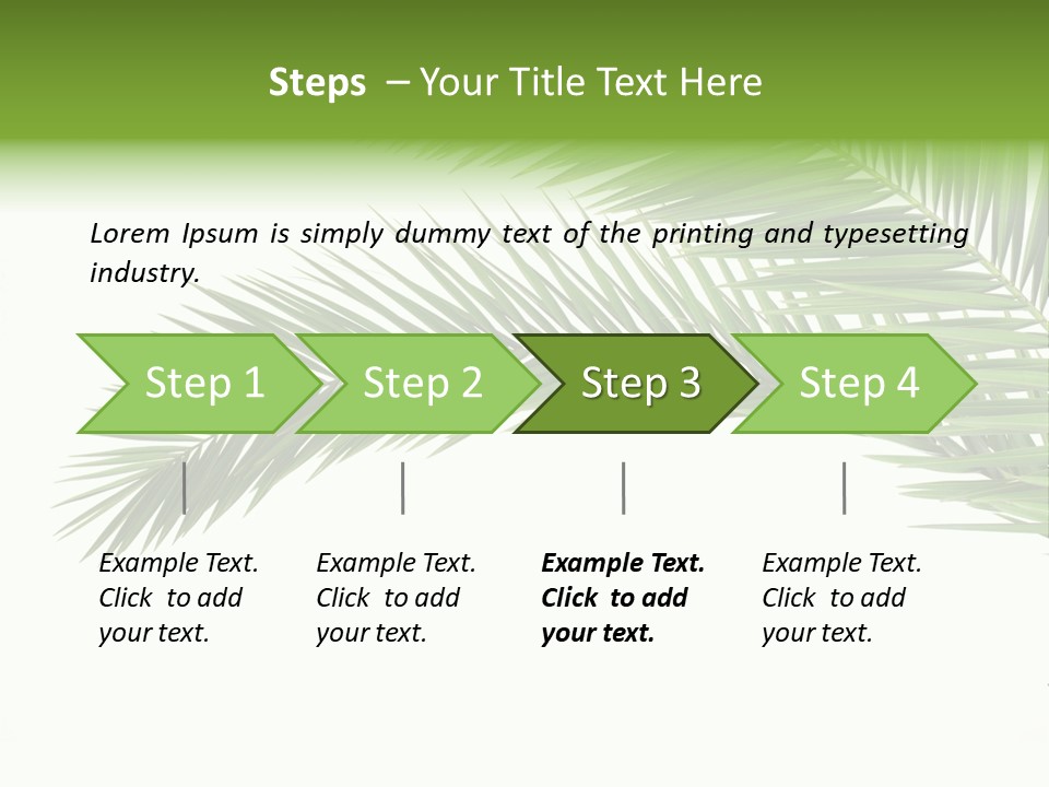 Vein Pattern Cycad PowerPoint Template
