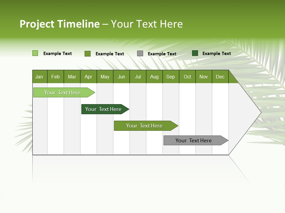 Vein Pattern Cycad PowerPoint Template