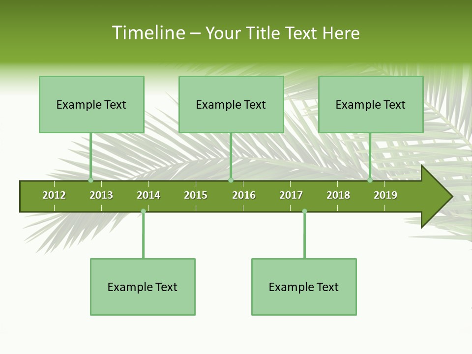 Vein Pattern Cycad PowerPoint Template