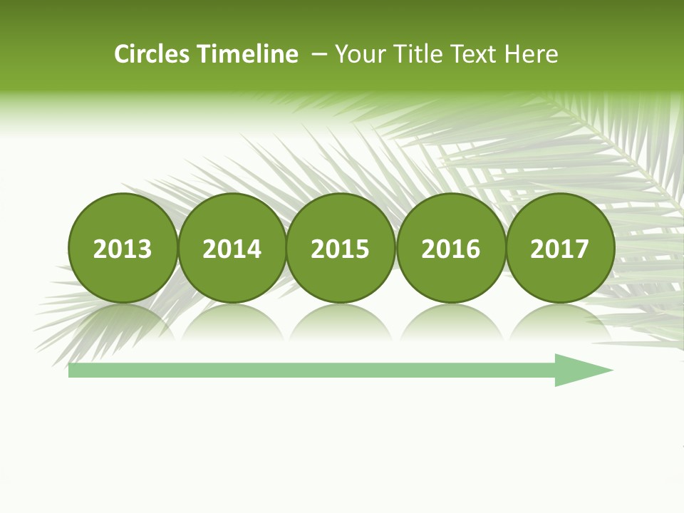 Vein Pattern Cycad PowerPoint Template