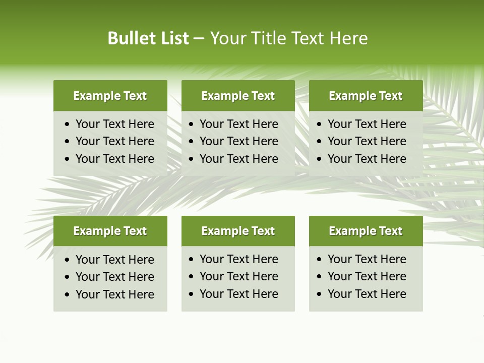 Vein Pattern Cycad PowerPoint Template