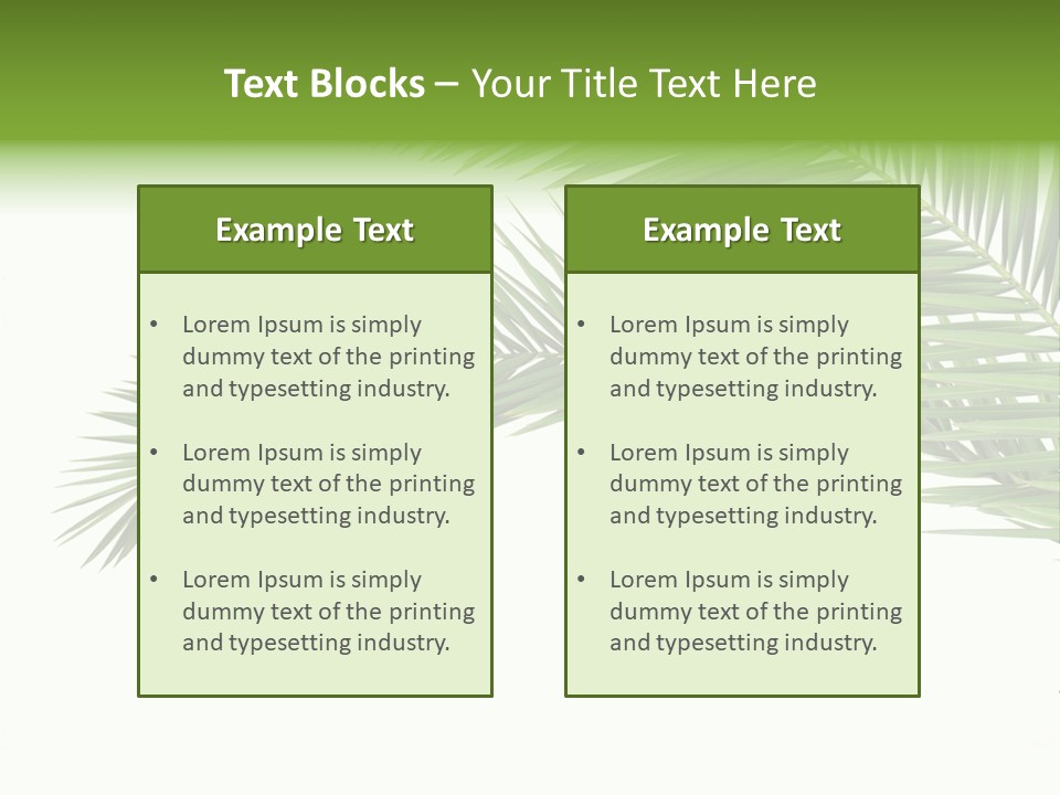 Vein Pattern Cycad PowerPoint Template