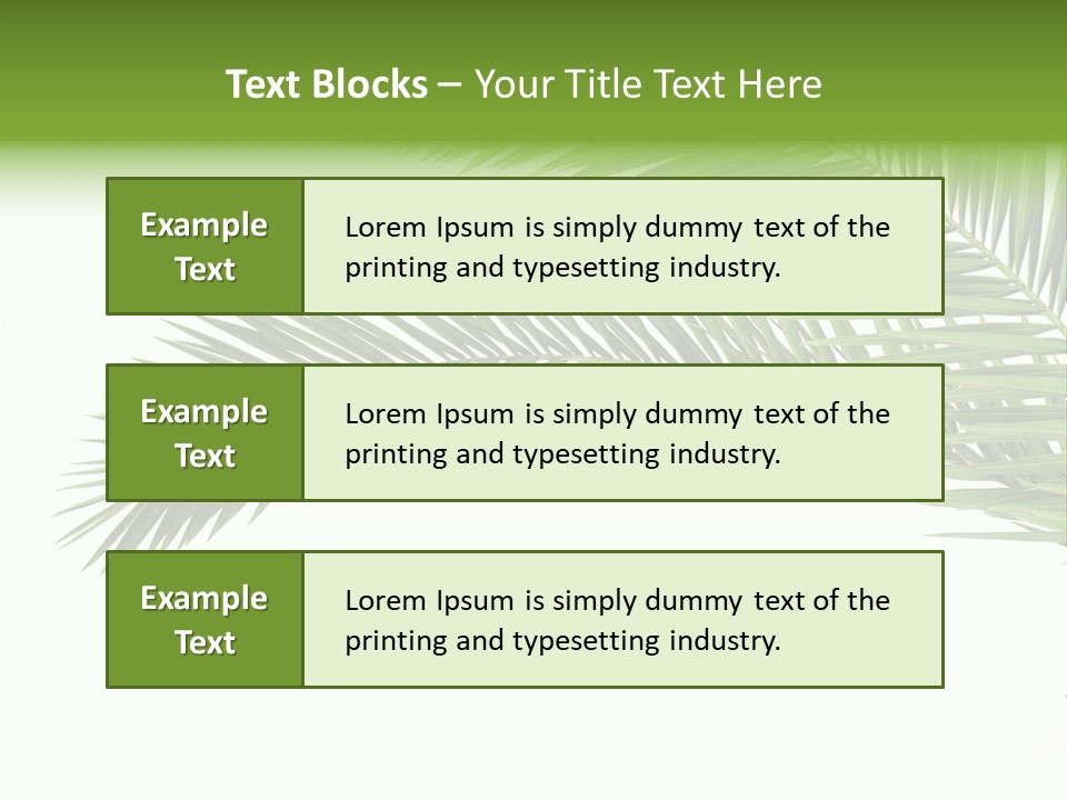 Vein Pattern Cycad PowerPoint Template