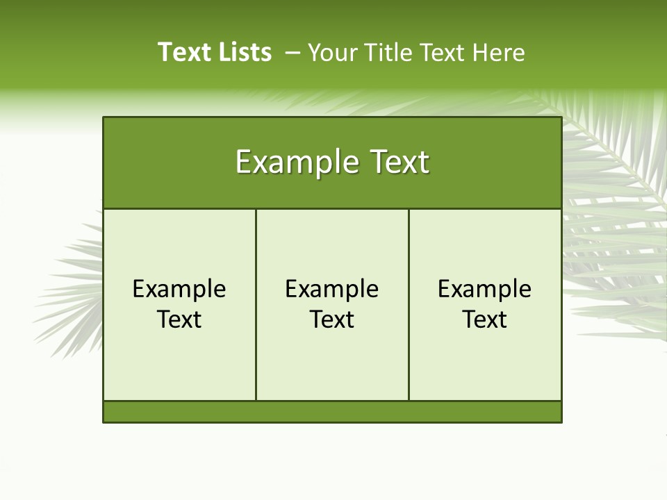 Vein Pattern Cycad PowerPoint Template