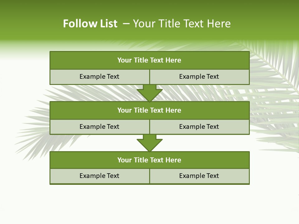 Vein Pattern Cycad PowerPoint Template