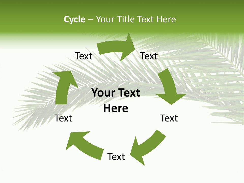 Vein Pattern Cycad PowerPoint Template