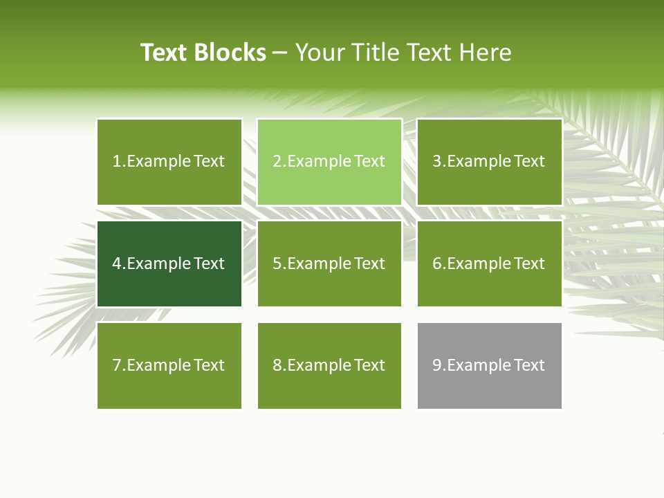 Vein Pattern Cycad PowerPoint Template