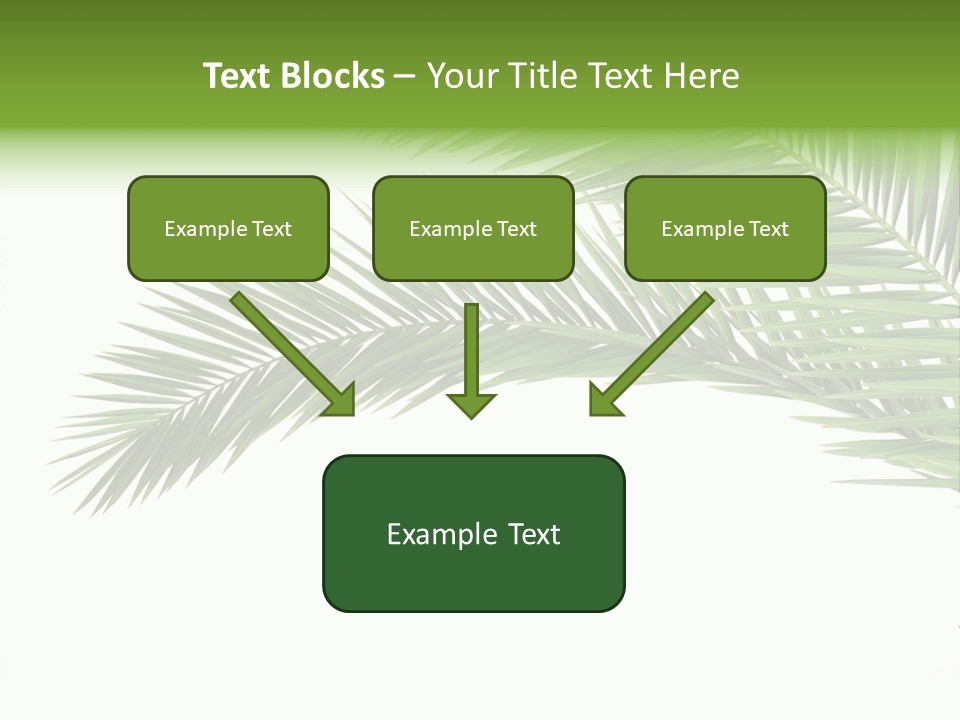 Vein Pattern Cycad PowerPoint Template
