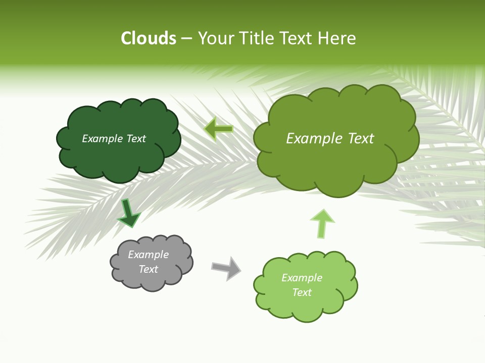 Vein Pattern Cycad PowerPoint Template