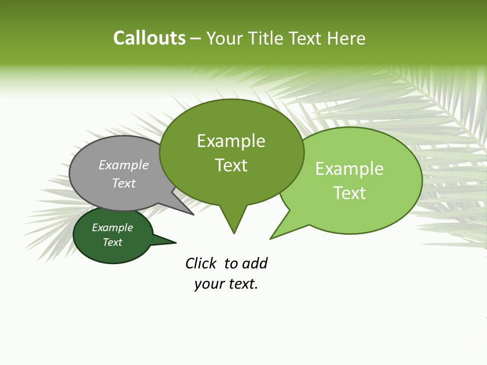 Vein Pattern Cycad PowerPoint Template