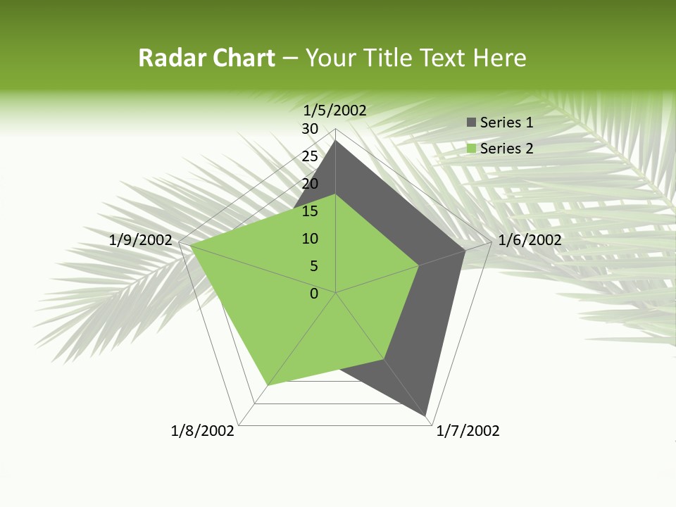 Vein Pattern Cycad PowerPoint Template