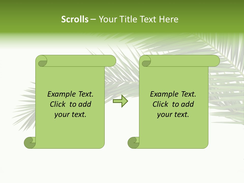 Vein Pattern Cycad PowerPoint Template