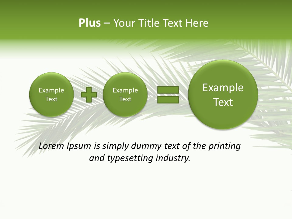 Vein Pattern Cycad PowerPoint Template