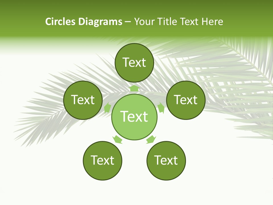 Vein Pattern Cycad PowerPoint Template