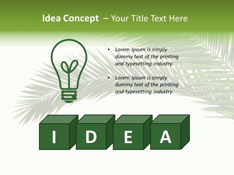 Vein Pattern Cycad PowerPoint Template