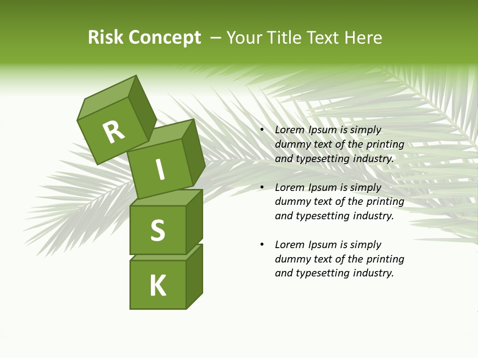 Vein Pattern Cycad PowerPoint Template