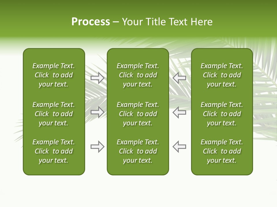 Vein Pattern Cycad PowerPoint Template