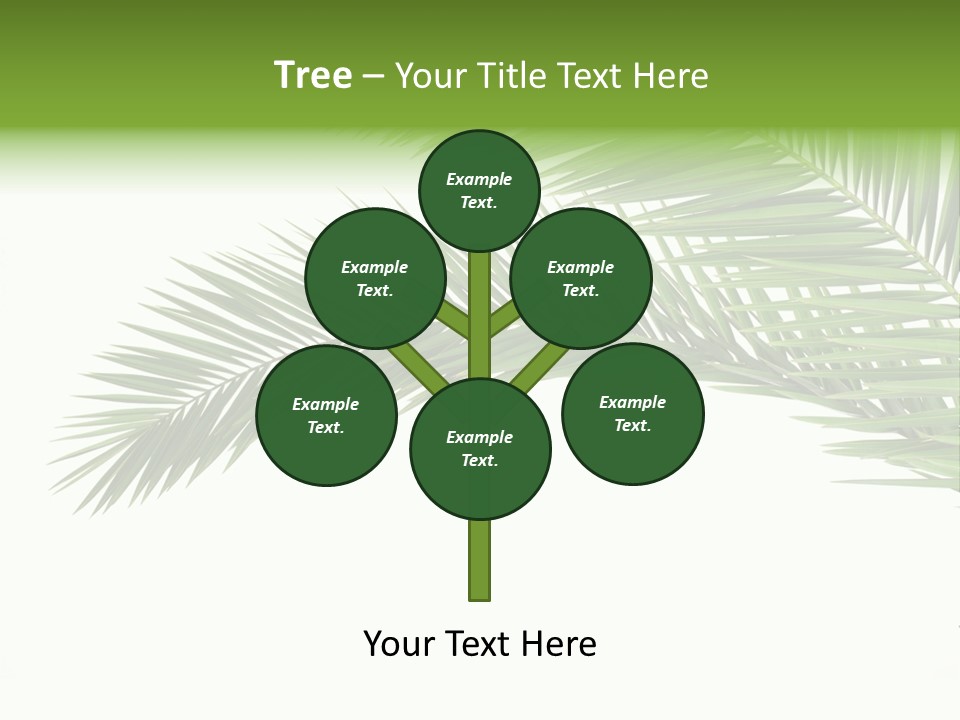 Vein Pattern Cycad PowerPoint Template