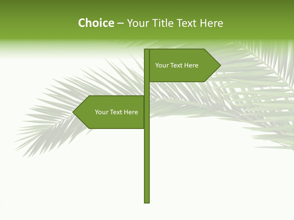 Vein Pattern Cycad PowerPoint Template