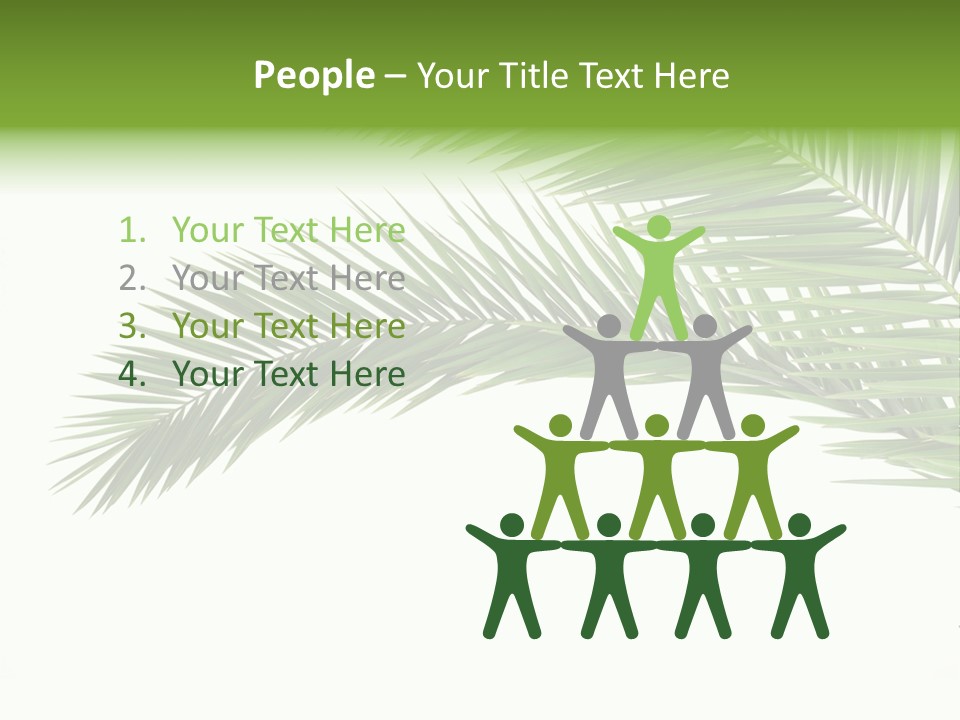 Vein Pattern Cycad PowerPoint Template