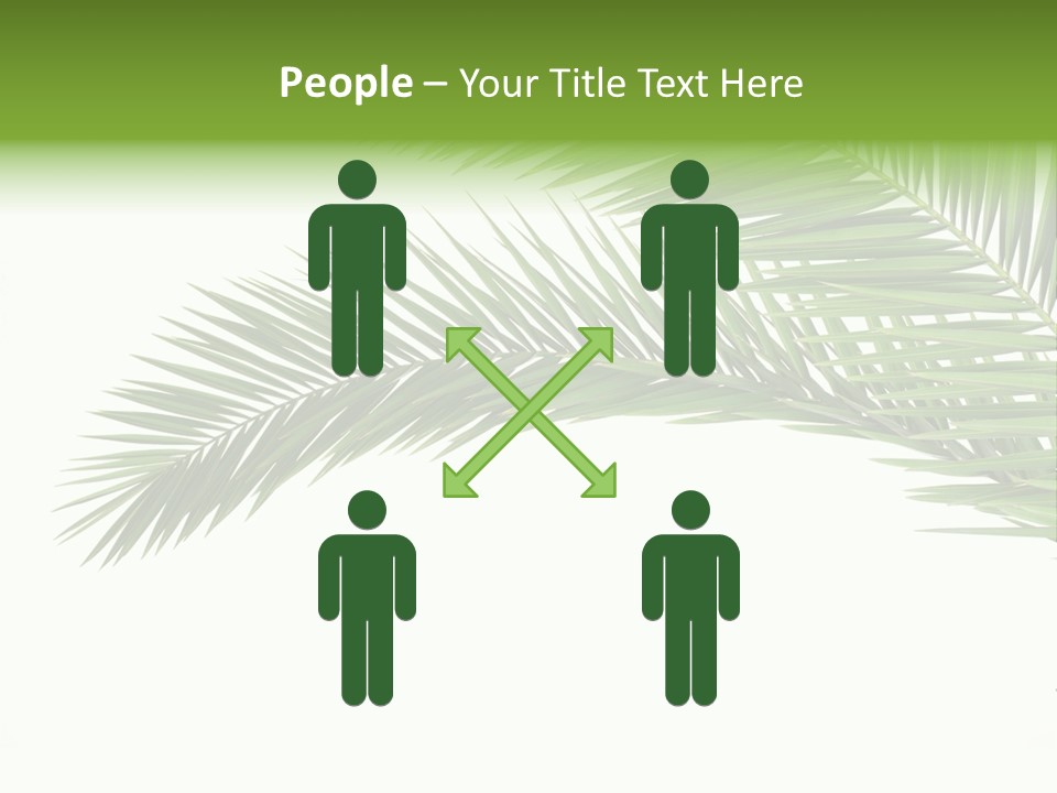Vein Pattern Cycad PowerPoint Template
