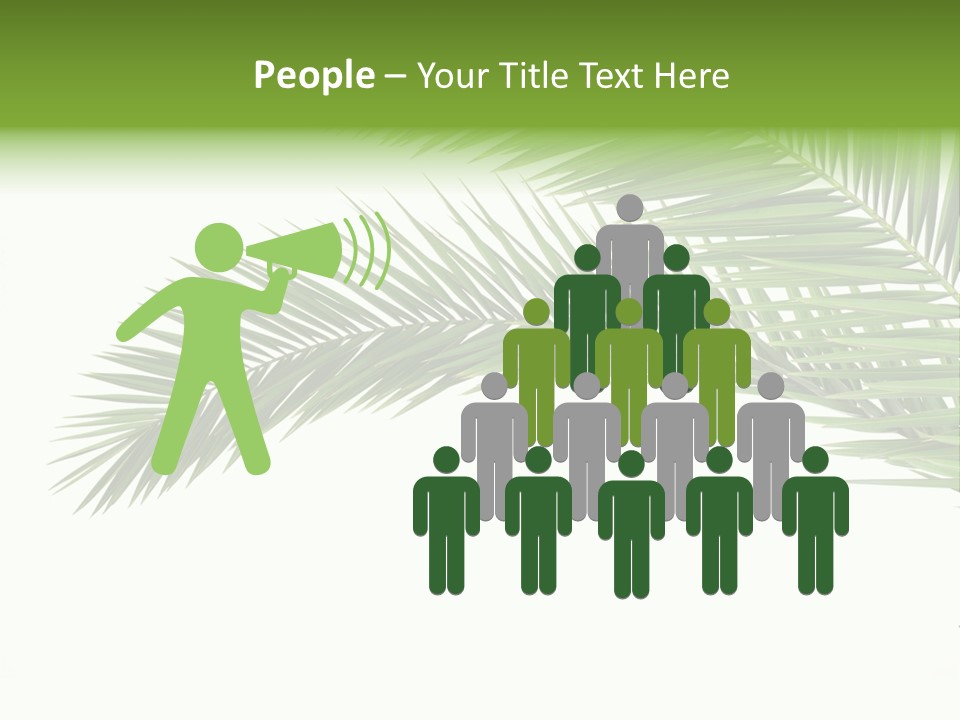 Vein Pattern Cycad PowerPoint Template
