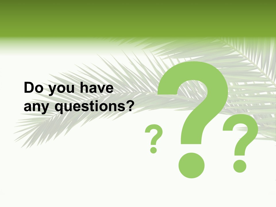 Vein Pattern Cycad PowerPoint Template