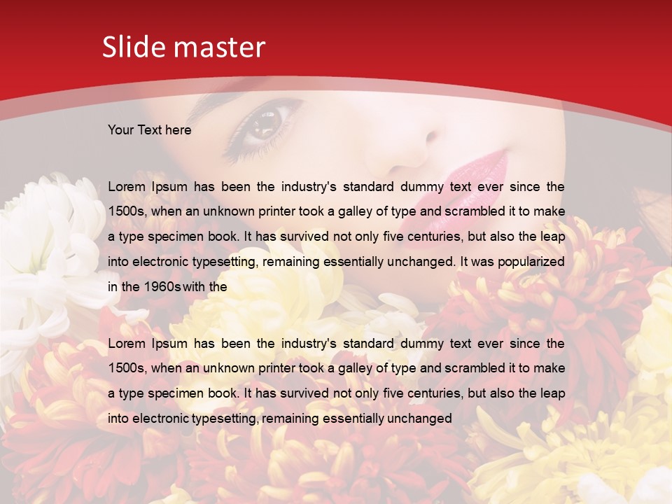 Teenage Hair Person PowerPoint Template