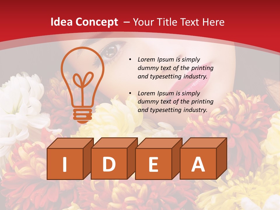 Teenage Hair Person PowerPoint Template