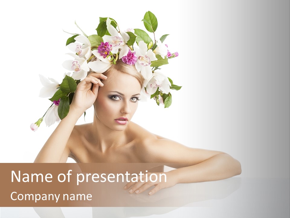 Beautiful Female Makeup PowerPoint Template