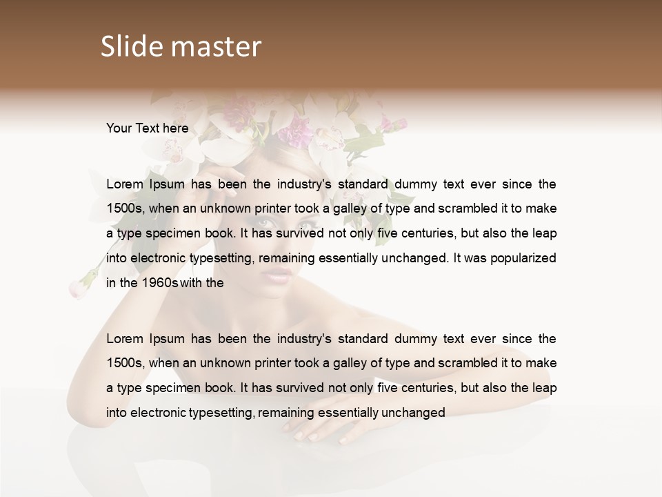 Beautiful Female Makeup PowerPoint Template