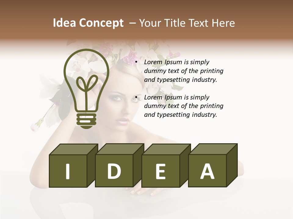 Beautiful Female Makeup PowerPoint Template