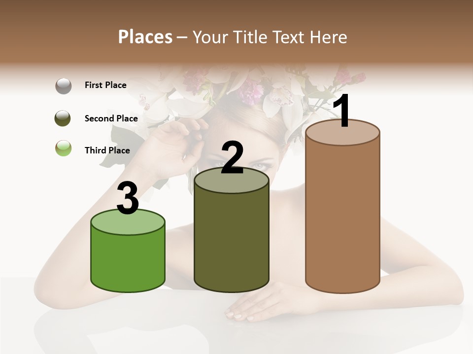 Green Attractive Face PowerPoint Template