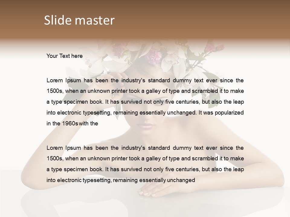 Green Attractive Face PowerPoint Template