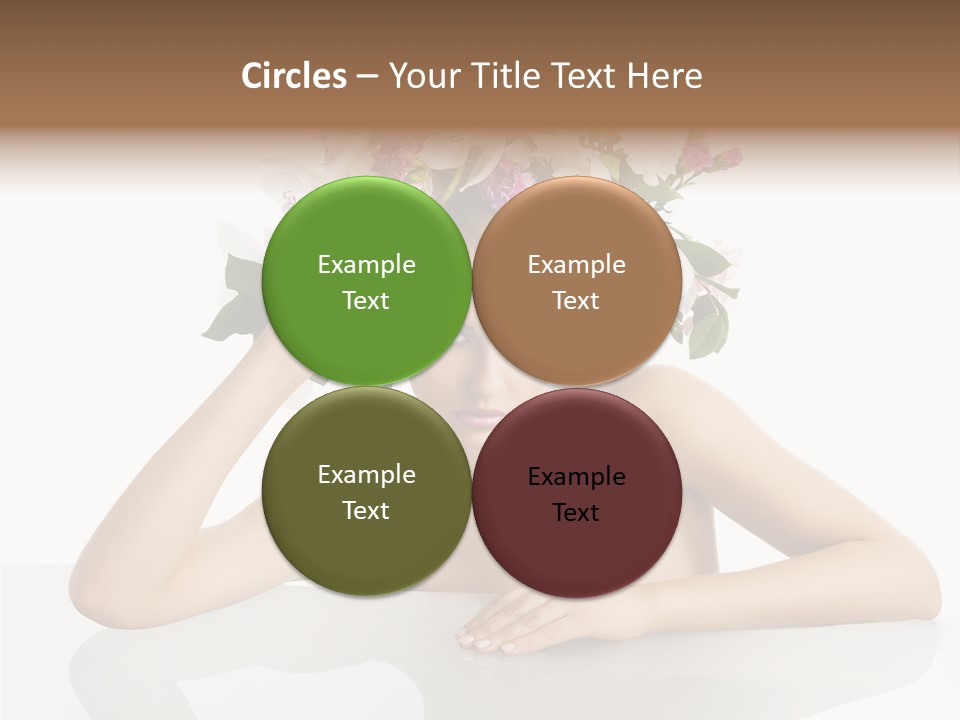 Green Attractive Face PowerPoint Template